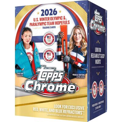 2026 Topps Chrome U.S. Winter Olympics & Paralympic Team Hopefuls Blaster Box 2026 Topps Chrome U.S. Winter Olympics & Paralympic Team Hopefuls Blaster Box