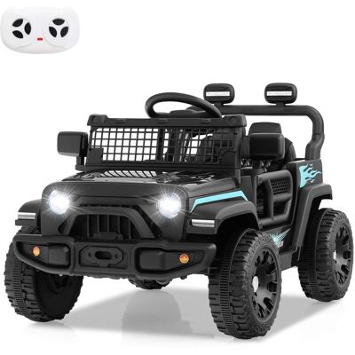 Costway - 12V Kids Ride on Truck Car Battery Powered Electric Vehicle with Remote Control - Black Costway - 12V Kids Ride on Truck Car Battery Powered Electric Vehicle with Remote Control - Black