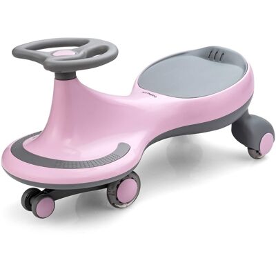 Costway - Wiggle Car Ride-on Toy w/ Flashing Wheels for Toddlers & Kids - Pink Costway - Wiggle Car Ride-on Toy w/ Flashing Wheels for Toddlers & Kids - Pink