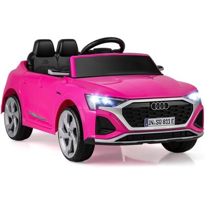Costway - 12V Kids Ride On Car w/Remote Control 4 Wheels Suspension 3 Speeds LED Headlight - Pink Costway - 12V Kids Ride On Car w/Remote Control 4 Wheels Suspension 3 Speeds LED Headlight - Pink