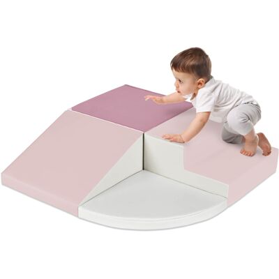 Best Choice Products - Soft Foam Climbing Blocks for Toddlers, 4-Piece Play Set, Easy-Clean Vinyl - Pink Best Choice Products - Soft Foam Climbing Blocks for Toddlers, 4-Piece Play Set, Easy-Clean Vinyl - Pink