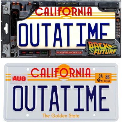 Creative Labs 8tees Creative - Doctor Collector Collectable Outatime Back to The Future License Plate Replica Creative Labs 8tees Creative - Doctor Collector Collectable Outatime Back to The Future License Plate Replica