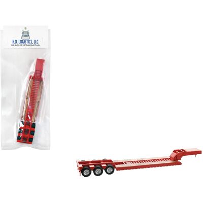 HO Logistics Replicas - Low Boy Flatbed Trailer Red 1/87 (HO) Scale Plastic Model Car by HO Logistics HO Logistics Replicas - Low Boy Flatbed Trailer Red 1/87 (HO) Scale Plastic Model Car by HO Logistics