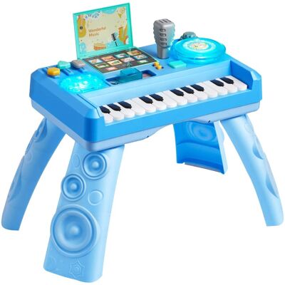 VEVOR - Baby DJ Playset for Toddlers 1-3, Educational Musical Table Toys with 133 Sound Sources, Recording and LED DJ Turntable - Colored accents (blue tones) VEVOR - Baby DJ Playset for Toddlers 1-3, Educational Musical Table Toys with 133 Sound Sources, Recording and LED DJ Turntable - Colored accents (blue tones)
