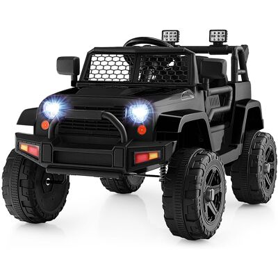 Costway - 12V Kids Ride On Truck Car Electric Vehicle Remote w/ Music & Light - Black Costway - 12V Kids Ride On Truck Car Electric Vehicle Remote w/ Music & Light - Black