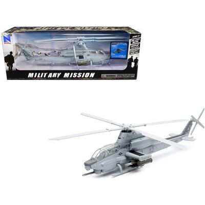 Bell AH-1Z Cobra Helicopter Gray "US Air Force" "Military Mission" Series 1/55 Diecast Model by New Ray Bell AH-1Z Cobra Helicopter Gray "US Air Force" "Military Mission" Series 1/55 Diecast Model by New Ray
