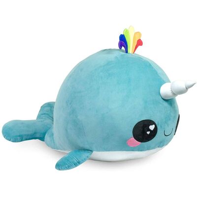 Seven20 - Glitter Galaxy Narwhal 48 Inch Stuffed Animal Plush - Blue Seven20 - Glitter Galaxy Narwhal 48 Inch Stuffed Animal Plush - Blue
