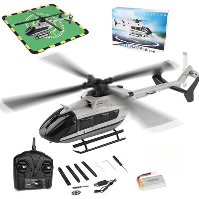Topteng - WLtoys K160 RC Helicopter - EC-145 Scale Model, 4CH 2.4Ghz with Brushless Motor & 6-Axis Gyro,Ready-to-Fly for Beginners - Gray Topteng - WLtoys K160 RC Helicopter - EC-145 Scale Model, 4CH 2.4Ghz with Brushless Motor & 6-Axis Gyro,Ready-to-Fly for Beginners - Gray