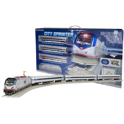 Bachmann - Trains - AMTRAK CITY SPRINTER - Ready To Run Electric Train Set - HO Scale Bachmann - Trains - AMTRAK CITY SPRINTER - Ready To Run Electric Train Set - HO Scale