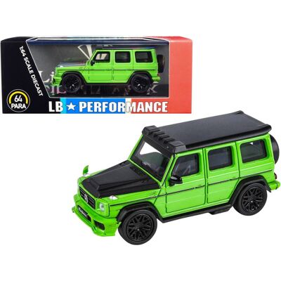 Mercedes-AMG G 63 LBWK Alien Green and Matt Black "LB Performance" 1/64 Diecast Model Car by Paragon Mercedes-AMG G 63 LBWK Alien Green and Matt Black "LB Performance" 1/64 Diecast Model Car by Paragon