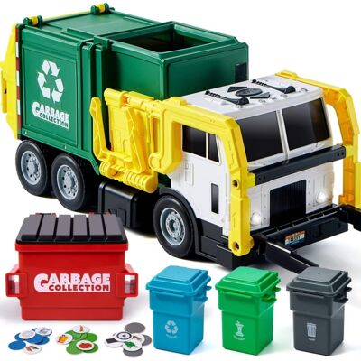Joyfy - 16" Garbage Truck Toy for Kids, Toddler Trash Truck Toys for 3 4 5 6 Year Old Boys & Girls, Birthday Gift for Boys Girls Joyfy - 16" Garbage Truck Toy for Kids, Toddler Trash Truck Toys for 3 4 5 6 Year Old Boys & Girls, Birthday Gift for Boys Girls