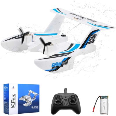 Topteng - Amphibious RC Plane for Water, Land & Air - 3CH 2.4GHz Remote Control with 2 Batteries, RTF for Adult & Kid Blue Topteng - Amphibious RC Plane for Water, Land & Air - 3CH 2.4GHz Remote Control with 2 Batteries, RTF for Adult & Kid Blue