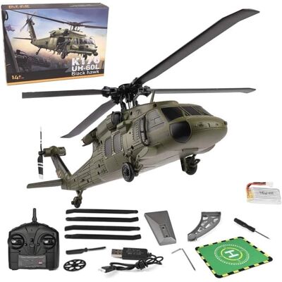 Topteng - WLtoys K170 4CH Brushless RC Helicopter - 6-Axis Gyro, UH-60L Black Hawk, RTF for Beginners Topteng - WLtoys K170 4CH Brushless RC Helicopter - 6-Axis Gyro, UH-60L Black Hawk, RTF for Beginners