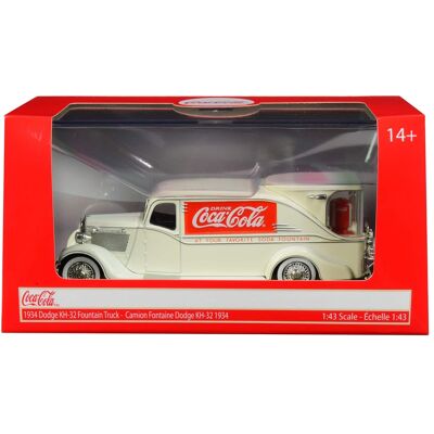 1934 Dodge KH-32 Streamline Fountain Truck "Coca-Cola" Cream 1/43 Diecast Model Car by Motorcity Classics 1934 Dodge KH-32 Streamline Fountain Truck "Coca-Cola" Cream 1/43 Diecast Model Car by Motorcity Classics
