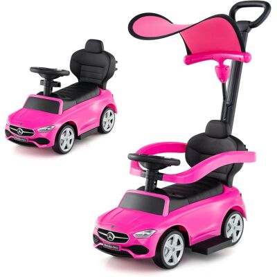Costway - Kids Ride on Push Car Mercedes-Benz Licensed 3-in-1 Sliding Car - Pink Costway - Kids Ride on Push Car Mercedes-Benz Licensed 3-in-1 Sliding Car - Pink