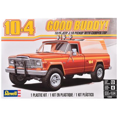Level 4 Model Kit 1979 Jeep J-10 Pickup Truck with Camper Top 1/24 Scale Model by Revell Level 4 Model Kit 1979 Jeep J-10 Pickup Truck with Camper Top 1/24 Scale Model by Revell
