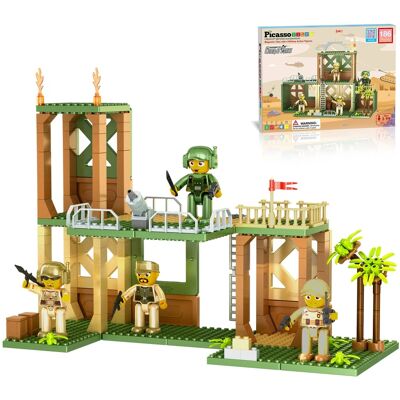 PicassoTiles - 186 PC Military Combat Force Theme, Magnetic Tiles and Brick Compatible for Kids 3+ PicassoTiles - 186 PC Military Combat Force Theme, Magnetic Tiles and Brick Compatible for Kids 3+