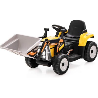 Costway - Kids Ride On Excavator Digger 12V Electric Tractor RC w/ Digging Bucket - Yellow Costway - Kids Ride On Excavator Digger 12V Electric Tractor RC w/ Digging Bucket - Yellow