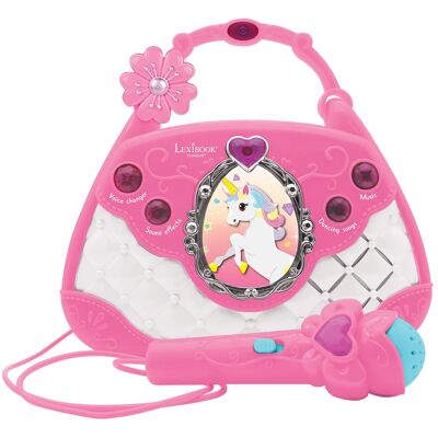 Lexibook - Unicorn Musical Speaker Handbag Design with Mic. Voice Changer and Line-In Cable Lexibook - Unicorn Musical Speaker Handbag Design with Mic. Voice Changer and Line-In Cable