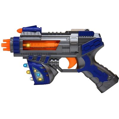 Kitcheniva - Kids Space Infinity Blaster Pretend Play Toy Gun With Light Sound - Blue Kitcheniva - Kids Space Infinity Blaster Pretend Play Toy Gun With Light Sound - Blue
