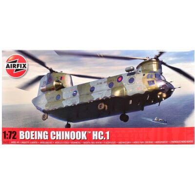 Level 3 Model Kit Boeing Chinook HC.1 Helicopter with 2 Scheme Options 1/72 Scale Plastic Model Kit by Airfix Level 3 Model Kit Boeing Chinook HC.1 Helicopter with 2 Scheme Options 1/72 Scale Plastic Model Kit by Airfix