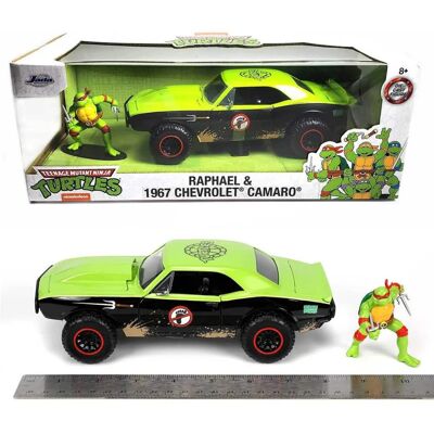 Jada Toys - 1:24 1967 Chevy Camaro with Teenage Mutant Ninja Turtles Raphael Figure - Collectibles - Multicolor Jada Toys - 1:24 1967 Chevy Camaro with Teenage Mutant Ninja Turtles Raphael Figure - Collectibles - Multicolor