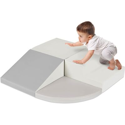 Best Choice Products - Soft Foam Climbing Blocks for Toddlers, 4-Piece Play Set, Easy-Clean Vinyl - Neutral Best Choice Products - Soft Foam Climbing Blocks for Toddlers, 4-Piece Play Set, Easy-Clean Vinyl - Neutral
