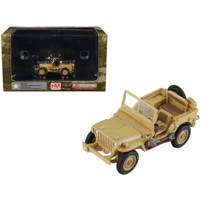 U.S. 1/4 ton Military Vehicle Desert Sand "Bernard Montgomery, Sicily" (1943) Royal Army 1/72 Model by Hobby Master U.S. 1/4 ton Military Vehicle Desert Sand "Bernard Montgomery, Sicily" (1943) Royal Army 1/72 Model by Hobby Master