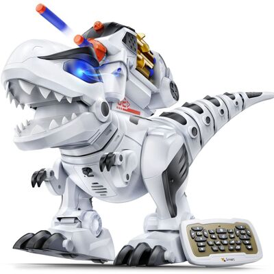 Ruko - 8809 Remote Control Robot Dinosaur Toy for Kids,Large Rechargeable Remote Control T-Rex,Gifts for Boys & Girls - White Ruko - 8809 Remote Control Robot Dinosaur Toy for Kids,Large Rechargeable Remote Control T-Rex,Gifts for Boys & Girls - White