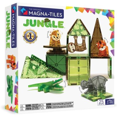 Jungle Animals 25-Piece Magnetic Construction Set, THE ORIGINAL MAGNA-TILES Jungle Animals 25-Piece Magnetic Construction Set, THE ORIGINAL MAGNA-TILES