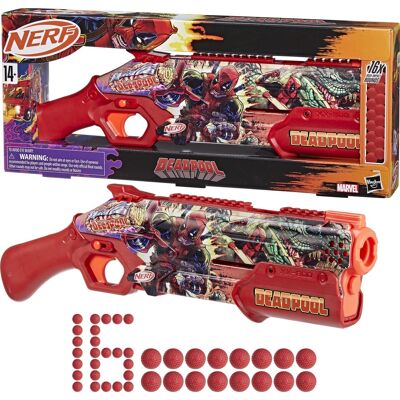 Hasbro - Nerf - Marvel - Deadpool Blaster - COLLECTIBLES - Multicolor Hasbro - Nerf - Marvel - Deadpool Blaster - COLLECTIBLES - Multicolor
