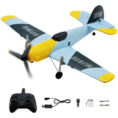 Topteng - BF-109 RC Airplane with 6-Axis Gyro & 2 Batteries - 3CH 2.4GHz, EPP Foam, 20min Flight, 2 Take-off Methods,for Beginners Topteng - BF-109 RC Airplane with 6-Axis Gyro & 2 Batteries - 3CH 2.4GHz, EPP Foam, 20min Flight, 2 Take-off Methods,for Beginners