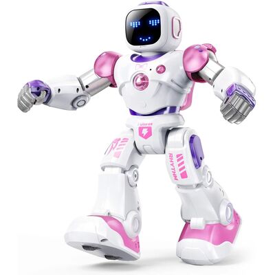 Ruko - 1088 Smart Robot for Kids toy, Large Programmable Interactive RC Robot with Voice Control, Gifts for boys and girls - Pink Ruko - 1088 Smart Robot for Kids toy, Large Programmable Interactive RC Robot with Voice Control, Gifts for boys and girls - Pink