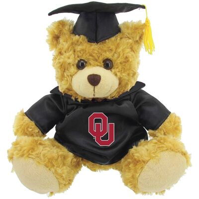 Jardine - Crimson/Brown Oklahoma Sooners 12'' Graduation Plush Bear - Red Jardine - Crimson/Brown Oklahoma Sooners 12'' Graduation Plush Bear - Red