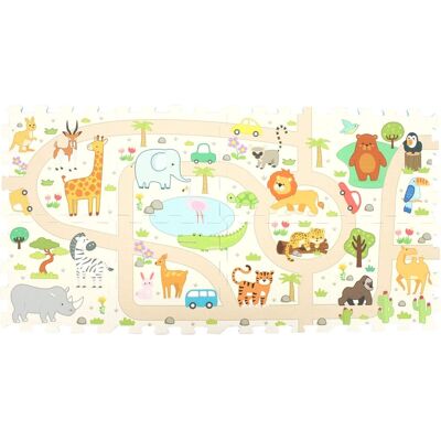 TriAction Toys - Sunta Play Mat DIY Safari Set and Bus 9 Piece Set - Beige TriAction Toys - Sunta Play Mat DIY Safari Set and Bus 9 Piece Set - Beige