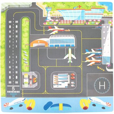 TriAction Toys - Sunta Play Mat DIY Airport and Plane 9 Piece Set - Multicolored TriAction Toys - Sunta Play Mat DIY Airport and Plane 9 Piece Set - Multicolored