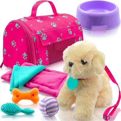 Play22 - Plush Stuffed Puppy Dog 9 PCS Set for Baby Doll Accessories Fits for 18’’ American Girl Dolls Play22 - Plush Stuffed Puppy Dog 9 PCS Set for Baby Doll Accessories Fits for 18’’ American Girl Dolls