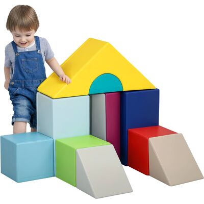 Soozier - Foam Climbing Blocks, 11-Piece Baby Soft Foam Play Set, Climb and Crawl Activity Playset, 1-3 Years Old Soozier - Foam Climbing Blocks, 11-Piece Baby Soft Foam Play Set, Climb and Crawl Activity Playset, 1-3 Years Old