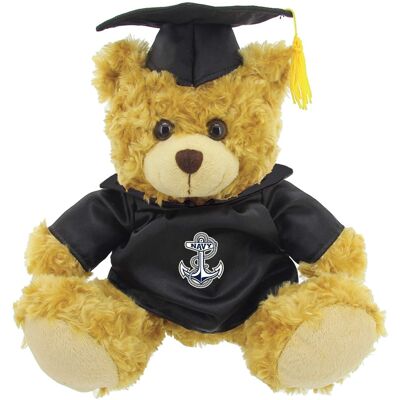 Jardine - /Brown Navy Midshipmen 12'' Graduation Plush Bear - Black Jardine - /Brown Navy Midshipmen 12'' Graduation Plush Bear - Black
