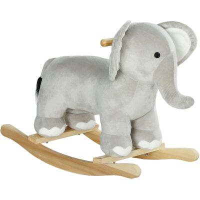 Qaba - Rocking Animal, Elephant Rocker with Realistic Sounds Qaba - Rocking Animal, Elephant Rocker with Realistic Sounds