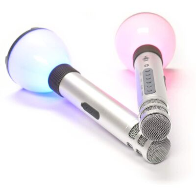 Singing Machine - SMM478 Duet Karaoke Microphones with Portable Bluetooth Speaker - COLLECTIBLES - Multicolor Singing Machine - SMM478 Duet Karaoke Microphones with Portable Bluetooth Speaker - COLLECTIBLES - Multicolor