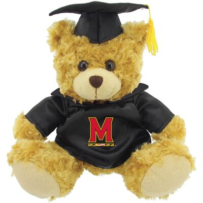Jardine - /Brown Maryland Terrapins 12'' Graduation Plush Bear - Black Jardine - /Brown Maryland Terrapins 12'' Graduation Plush Bear - Black