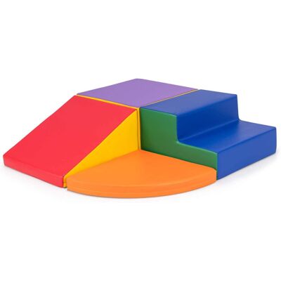 Costway - Climb and Crawl Foam Block Play Set for Children Development Indoor Active Play - Black,Gray Costway - Climb and Crawl Foam Block Play Set for Children Development Indoor Active Play - Black,Gray