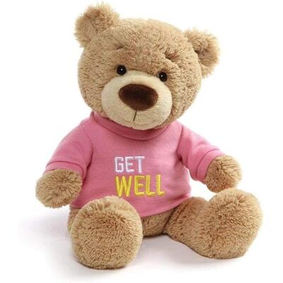 Gund - Get Well Soon Teddy Bear Plush 12.5-Inch Stuffed Animal with T-Shirt Message, Soft Gift for Kids & Adults - Brown Gund - Get Well Soon Teddy Bear Plush 12.5-Inch Stuffed Animal with T-Shirt Message, Soft Gift for Kids & Adults - Brown