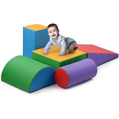 Play22 - Climb And Crawl Activity Play Set - 5 Piece Soft Zone Climbing Blocks Lightweight Foam Shape Toy - Multicolor Play22 - Climb And Crawl Activity Play Set - 5 Piece Soft Zone Climbing Blocks Lightweight Foam Shape Toy - Multicolor