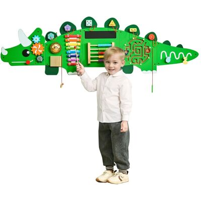 VEVOR - Dinosaur Activity Wall Busy Board Panels, 11 Activities, Montessori Sensory Wall Toy for Kids 3-12 Years VEVOR - Dinosaur Activity Wall Busy Board Panels, 11 Activities, Montessori Sensory Wall Toy for Kids 3-12 Years