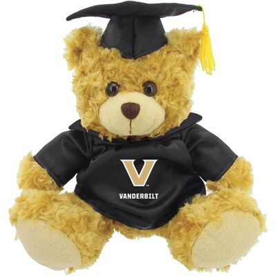 Jardine - /Brown Vanderbilt Commodores 12'' Graduation Plush Bear - Black Jardine - /Brown Vanderbilt Commodores 12'' Graduation Plush Bear - Black