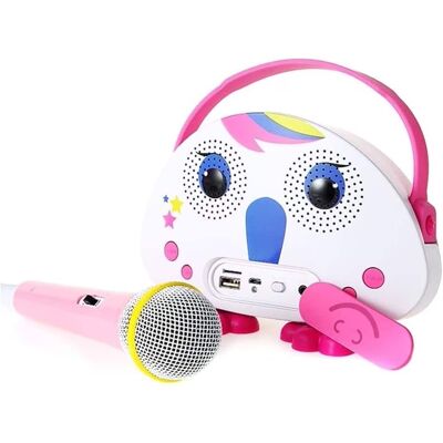 COWIN - Mini Karaoke Machine with 1 Mic Toddler Karaoke Toy Singing Speaker Toys Good Gifts for 3-14 Years Old Girls Boys - Pink COWIN - Mini Karaoke Machine with 1 Mic Toddler Karaoke Toy Singing Speaker Toys Good Gifts for 3-14 Years Old Girls Boys - Pink