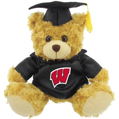 Jardine - /Brown Wisconsin Badgers 12'' Graduation Plush Bear - Red Jardine - /Brown Wisconsin Badgers 12'' Graduation Plush Bear - Red