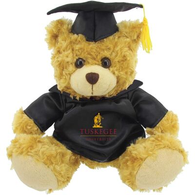 Jardine - /Brown Tuskegee Golden Tigers 12'' Graduation Plush Bear - Black Jardine - /Brown Tuskegee Golden Tigers 12'' Graduation Plush Bear - Black